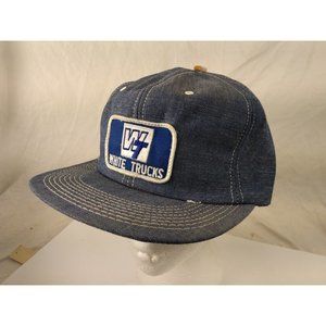 WHITE TRUCKS WT K-Brand Cap Trucker Hat Snapback Baseball Vintage 80s denim